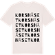 Vintage White t-shirt med Korsnäset ordlek t-shirt