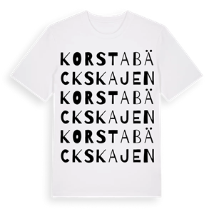 Korstabäckskajen ordlek t-shirt – ekologisk bomull t-shirt från Pinshirt