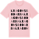 Pink Cotton t-shirt med Kragomsbodarna ordlek t-shirt