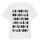 White t-shirt med Kragomsbodarna ordlek t-shirt