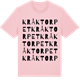 Pink Cotton t-shirt med Kråktorpet ordlek t-shirt