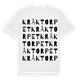 White t-shirt med Kråktorpet ordlek t-shirt