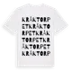 White t-shirt med Kråktorpet ordlek t-shirt