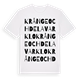 Krånge och del av Arklo ordlek t-shirt