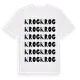 White t-shirt med Krog ordlek t-shirt
