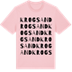 Pink Cotton t-shirt med Krogsand ordlek t-shirt