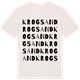 Vintage White t-shirt med Krogsand ordlek t-shirt