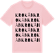 Pink Cotton t-shirt med Krokån ordlek t-shirt