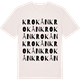 Vintage White t-shirt med Krokån ordlek t-shirt