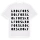 White t-shirt med Krokfors ordlek t-shirt