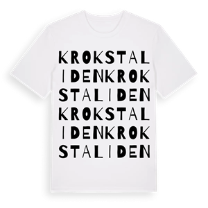 Krokstaliden ordlek t-shirt – ekologisk bomull t-shirt från Pinshirt