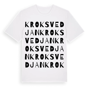 Kroksvedjan ordlek t-shirt – ekologisk bomull t-shirt från Pinshirt
