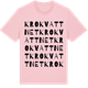 Pink Cotton t-shirt med Krokvattnet ordlek t-shirt