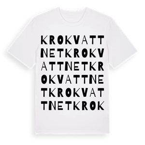 Krokvattnet ordlek t-shirt – ekologisk bomull t-shirt från Pinshirt