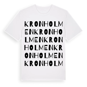 Kronholmen ordlek t-shirt – ekologisk bomull t-shirt från Pinshirt