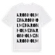 White t-shirt med Kronholmen ordlek t-shirt