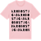 Pink Cotton t-shirt med Kronostugan ordlek t-shirt
