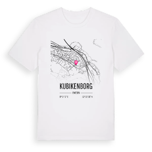 Kubikenborg karta t-shirt – ekologisk bomull t-shirt från Pinshirt