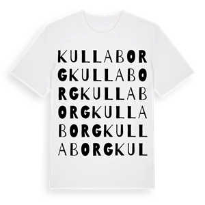 Kullaborg ordlek t-shirt – ekologisk bomull t-shirt från Pinshirt