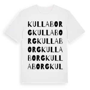 Kullaborg ordlek t-shirt – ekologisk bomull t-shirt från Pinshirt