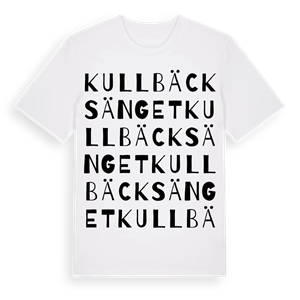 Kullbäcksänget ordlek t-shirt – ekologisk bomull t-shirt från Pinshirt