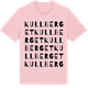 Pink Cotton t-shirt med Kullberget ordlek t-shirt