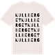 Vintage White t-shirt med Kullberget ordlek t-shirt
