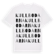 White t-shirt med Kullbodarna ordlek t-shirt