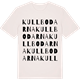 Vintage White t-shirt med Kullbodarna ordlek t-shirt