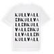 White t-shirt med Kullvallen ordlek t-shirt