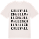 Vintage White t-shirt med Kullvallen ordlek t-shirt