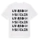 White t-shirt med Kvarndammsbäcken ordlek t-shirt