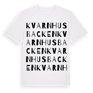 Kvarnhusbacken ordlek t-shirt – ekologisk bomull t-shirt från Pinshirt