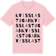 Pink Cotton t-shirt med Kvisslastugan ordlek t-shirt