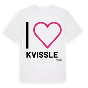 Jag älskar Kvissle t-shirt stort tryck – ekologisk bomull t-shirt från Pinshirt