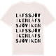 Vintage White t-shirt med Lafssjöviken ordlek t-shirt