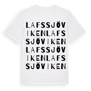 Lafssjöviken ordlek t-shirt – ekologisk bomull t-shirt från Pinshirt