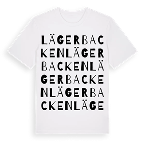 Lägerbacken ordlek t-shirt – ekologisk bomull t-shirt från Pinshirt