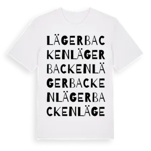 Lägerbacken ordlek t-shirt – ekologisk bomull t-shirt från Pinshirt