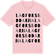 Pink Cotton t-shirt med Lagforsbodarna ordlek t-shirt