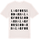 Vintage White t-shirt med Lagforsbodarna ordlek t-shirt