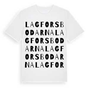 Lagforsbodarna ordlek t-shirt – ekologisk bomull t-shirt från Pinshirt