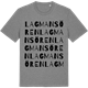 Mid Heather Gray t-shirt med Lagmansören ordlek t-shirt