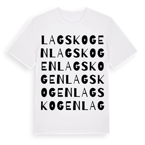 Lagskogen ordlek t-shirt – ekologisk bomull t-shirt från Pinshirt