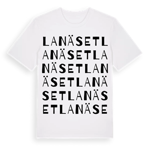 Lanäset ordlek t-shirt – ekologisk bomull t-shirt från Pinshirt