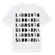 White t-shirt med Landsvägsbodarna ordlek t-shirt