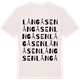Vintage White t-shirt med Långåsen ordlek t-shirt
