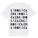 White t-shirt med Långbäcken ordlek t-shirt