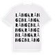 White t-shirt med Långkrången ordlek t-shirt