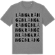 Mid Heather Gray t-shirt med Långkrången ordlek t-shirt